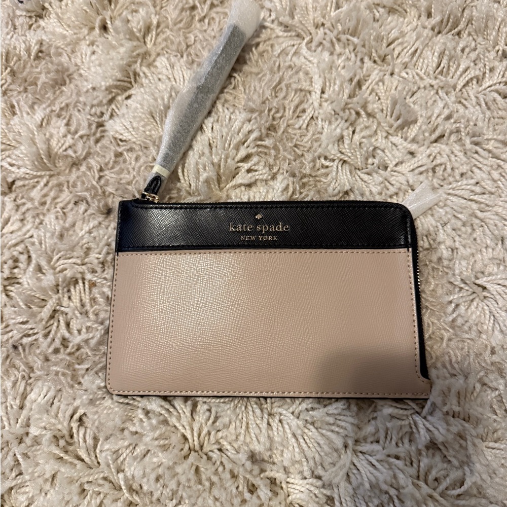 Kate Spade Black and Tan Wristlet